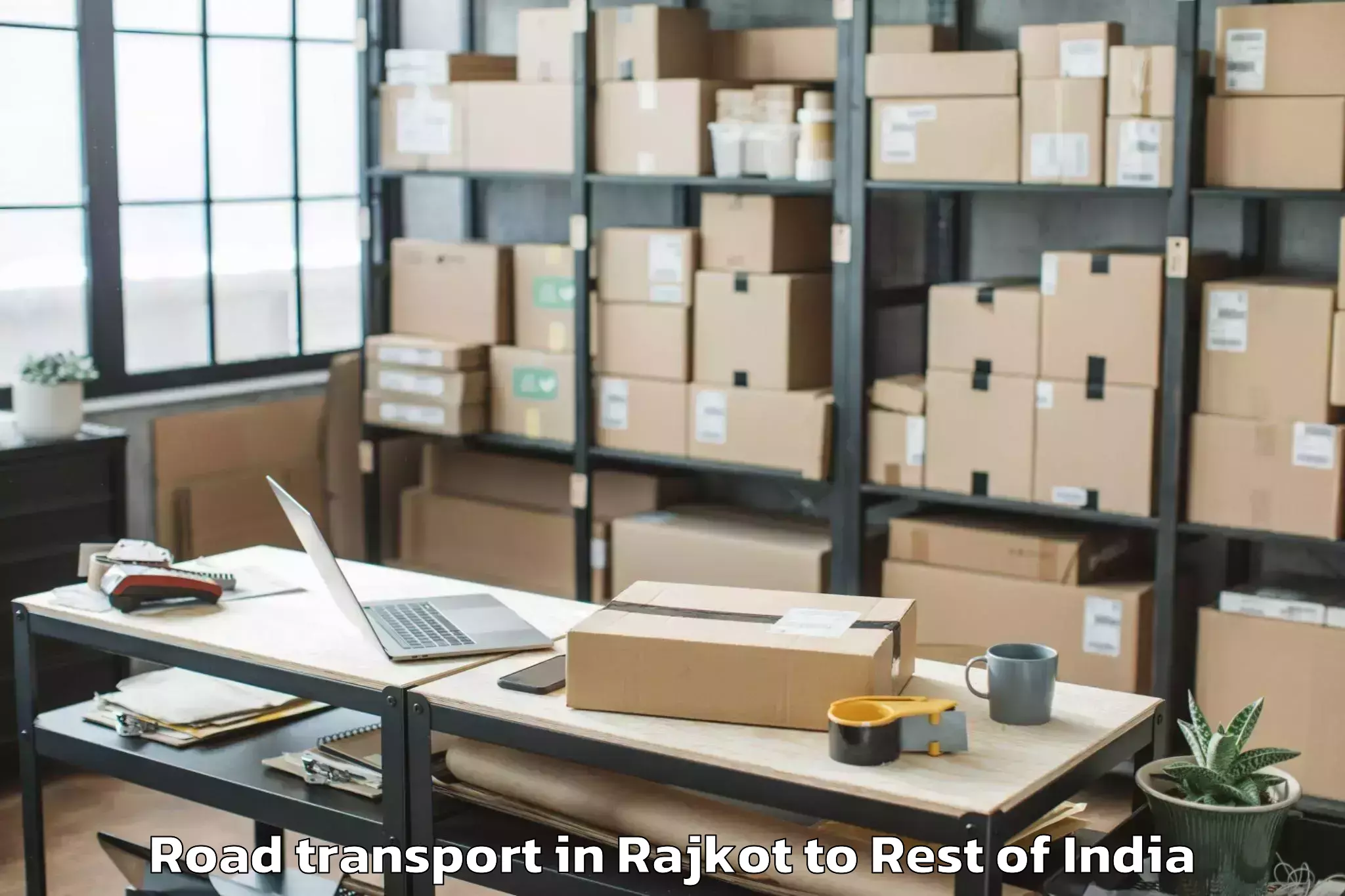 Book Rajkot to Nyapin Road Transport